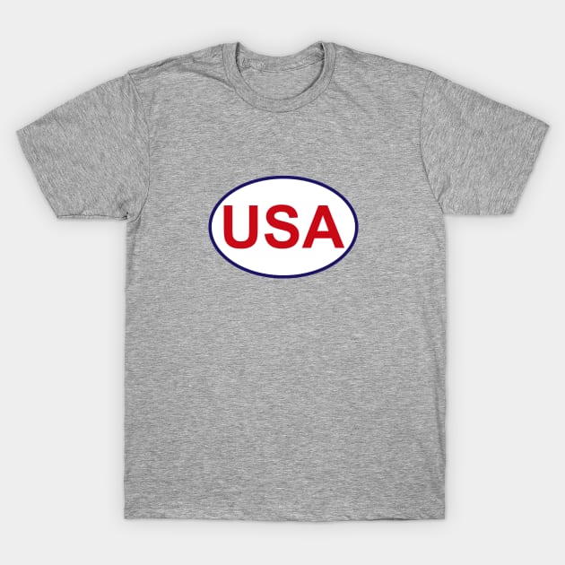 USA Sticker T-Shirt by AdventureFinder